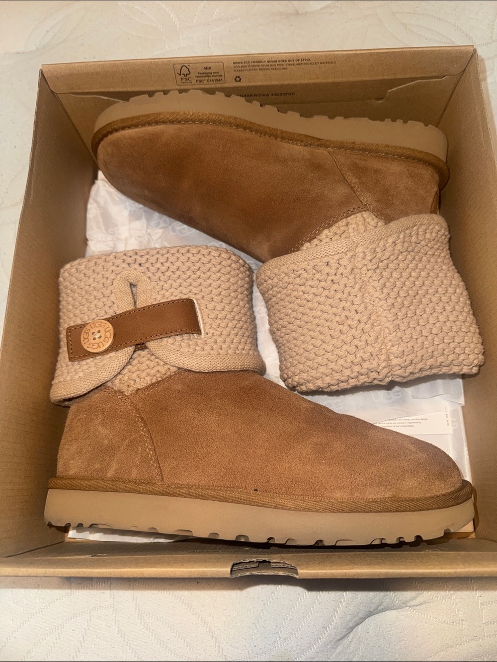 UGG Chestnut Brown Boots - Tread View